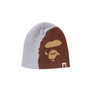 BAPE Ape Head Knit Beanie Gray
