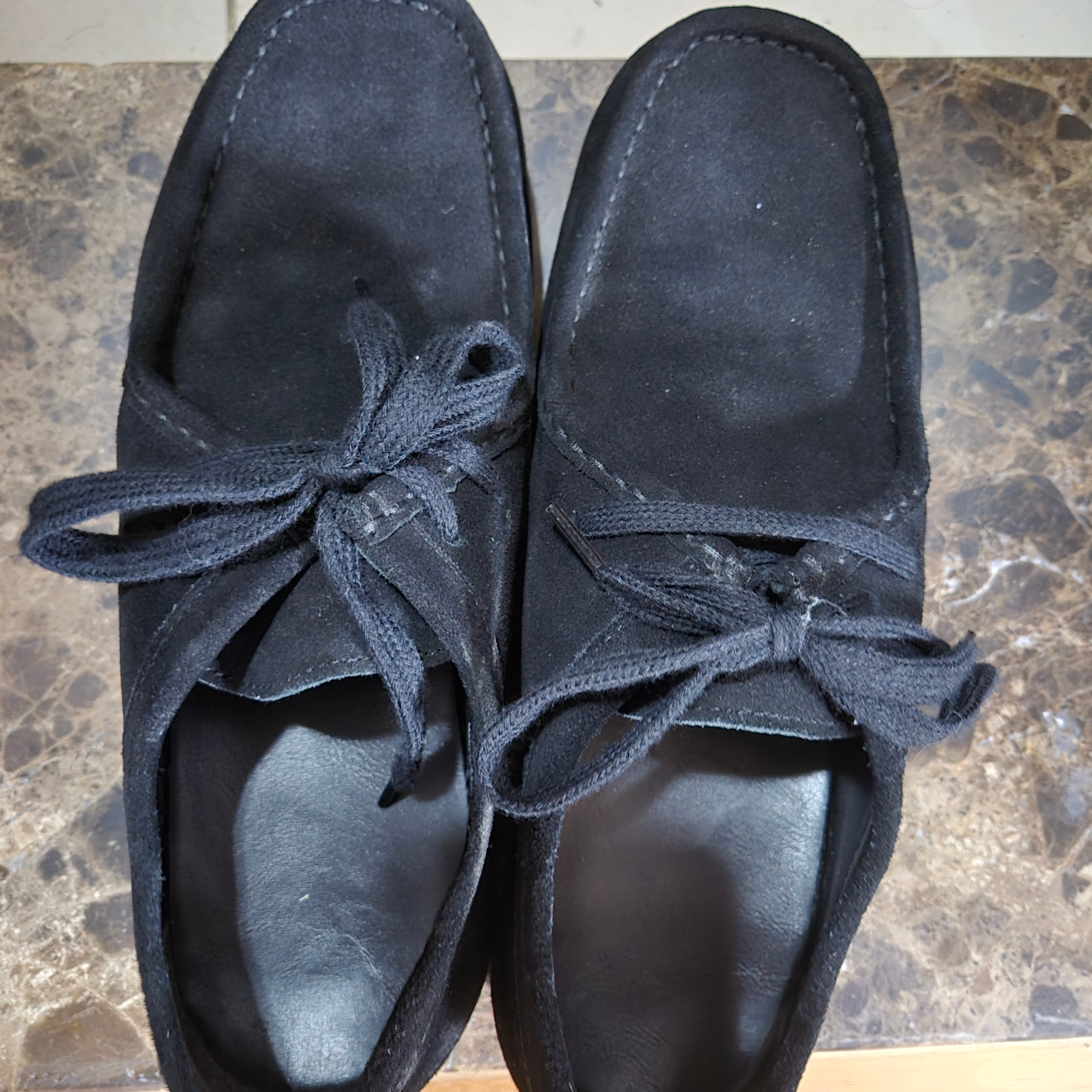 GU Real Leather Moccasin Shoes Black 착용 스타일