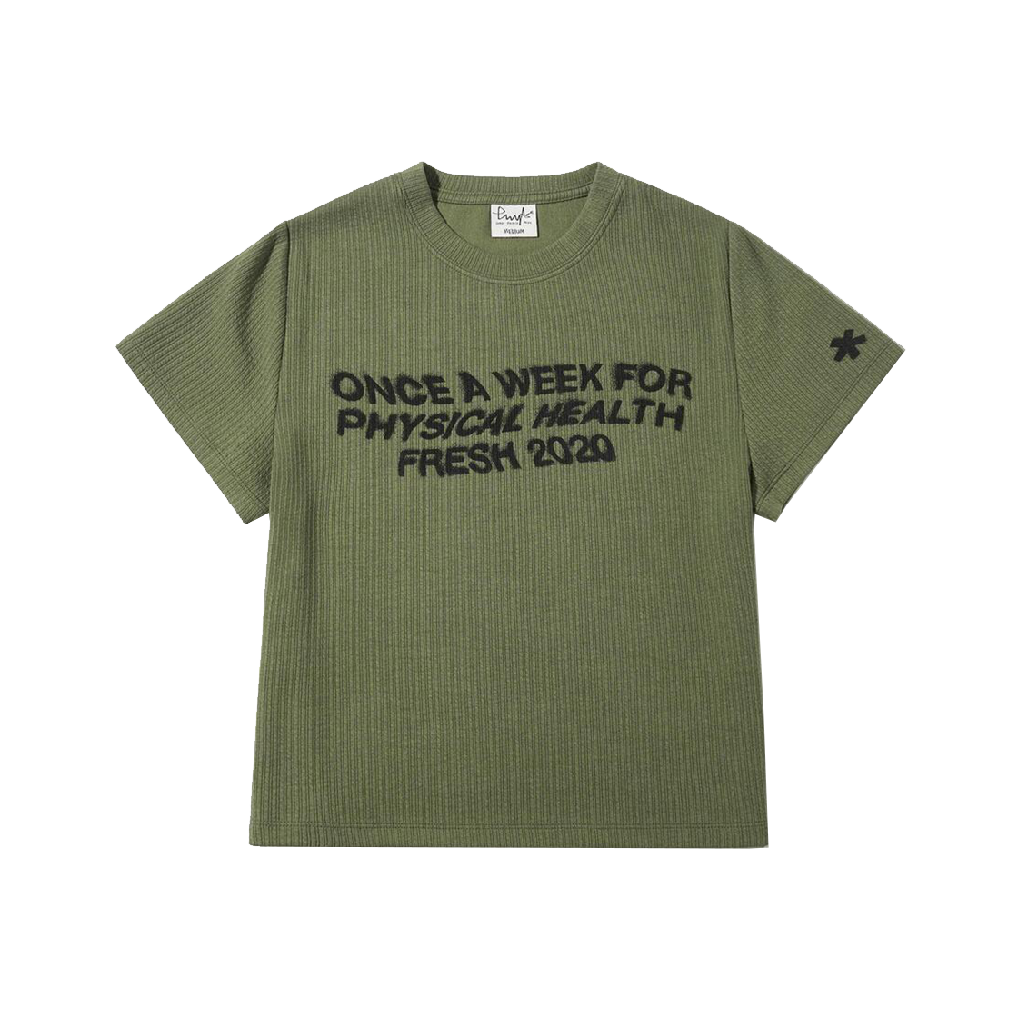 PFM1SS212AKH Phyps Dept Women's Typo Spray T-shirt Khaki