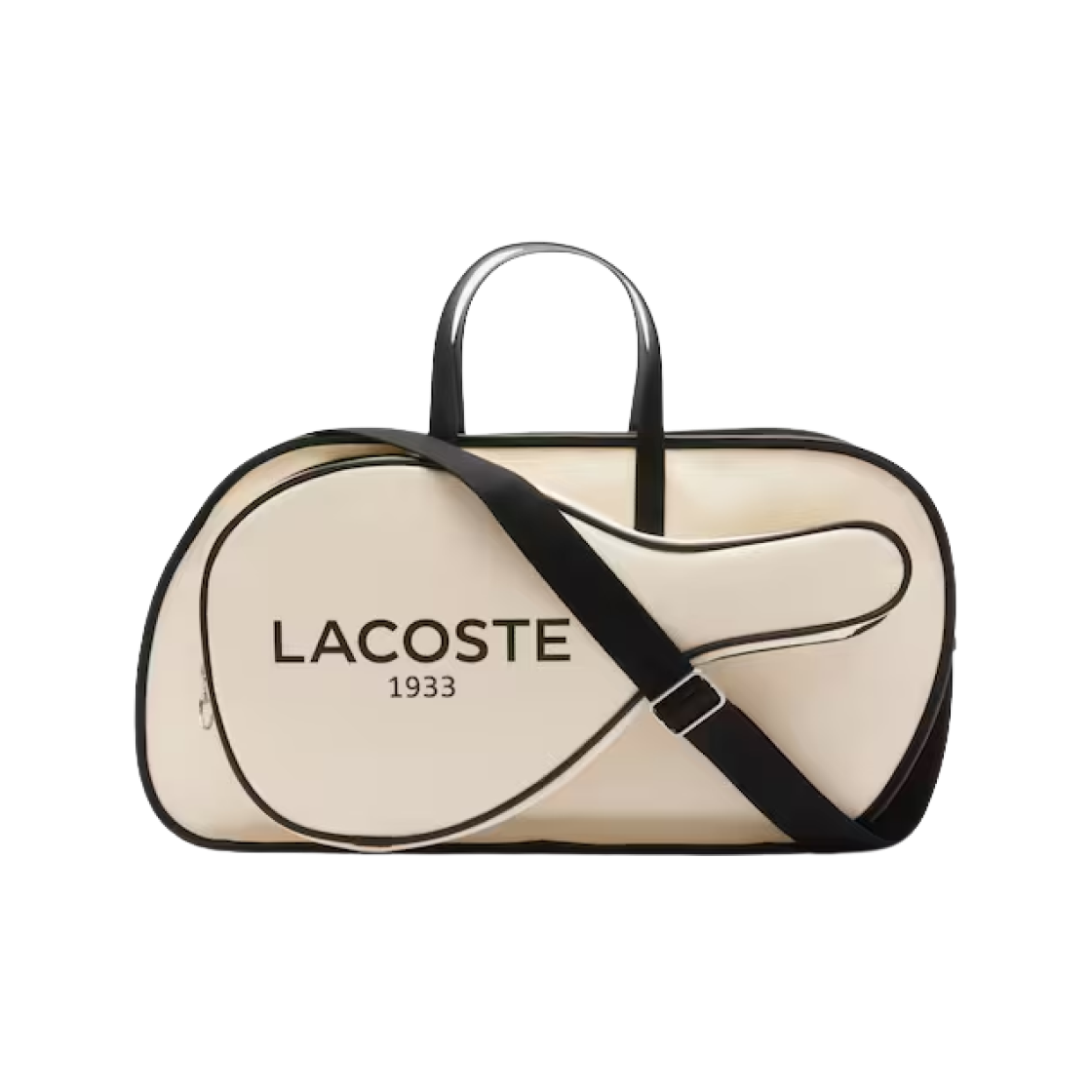 NU4900TD-Q21 Lacoste Large Heritage Canvas Racket Bag Beige