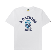 BAPE ABC Camo College T-Shirt White Blue