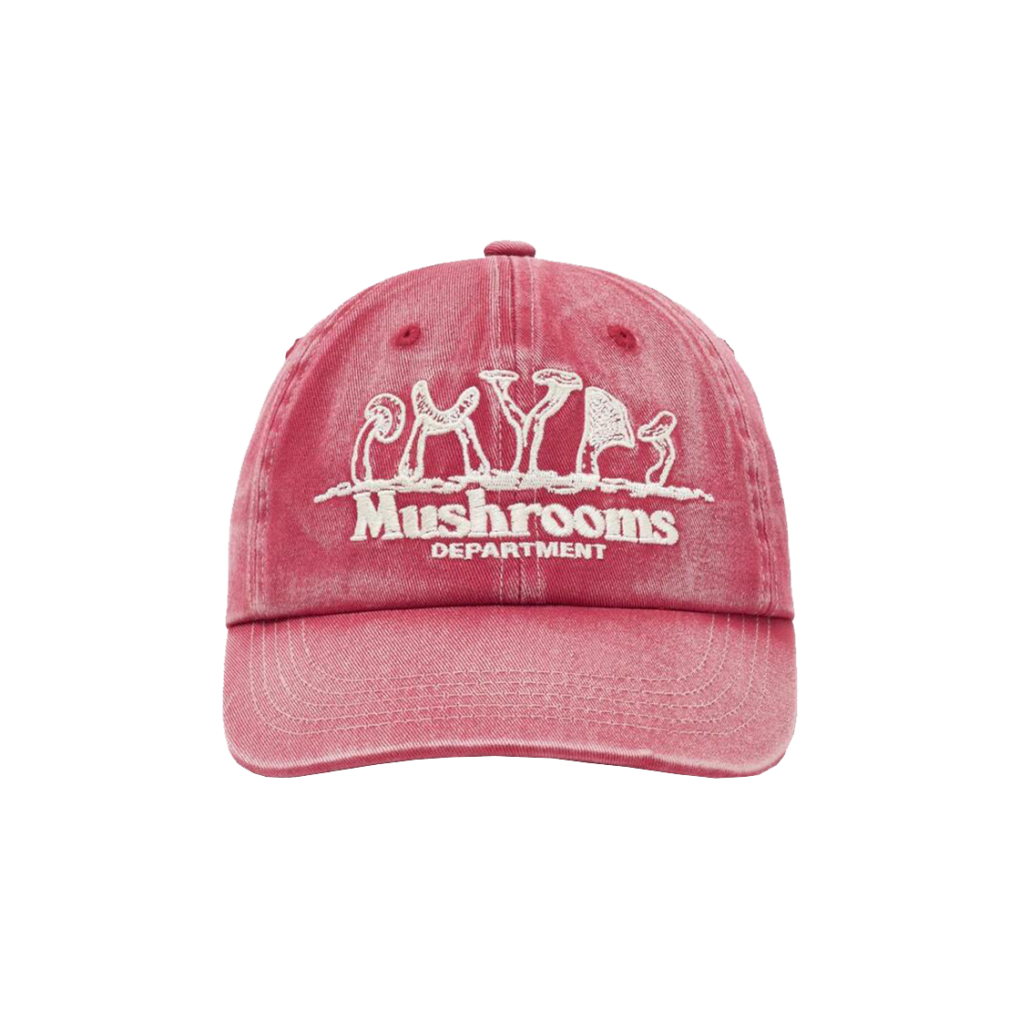 PFX2CA312ARD Phyps Dept Mushroom Washed Ball Cap Red