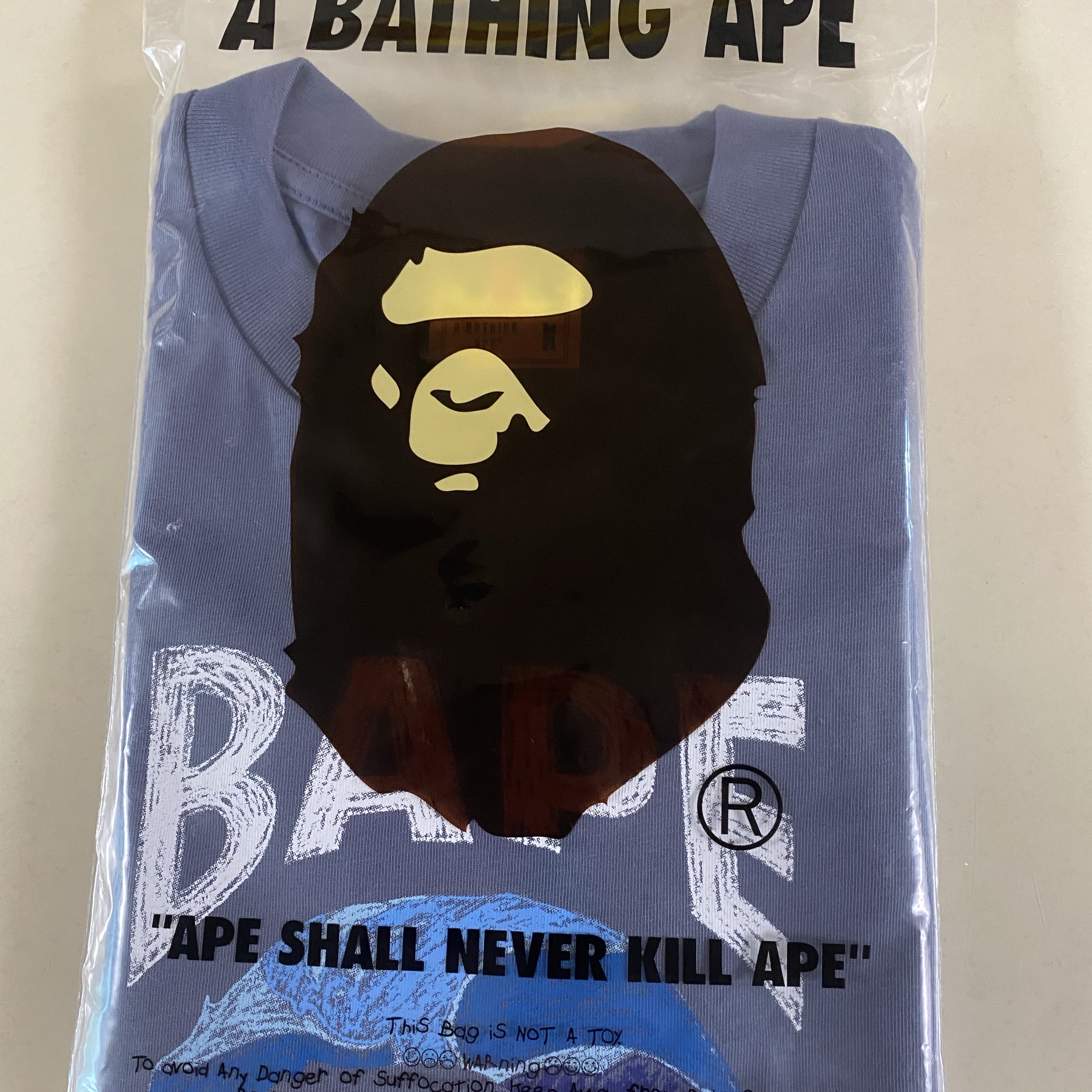 BAPE ABC Camo Hand Draw Ape Head Relaxed Fit T-Shirt Charcoal 착용 스타일