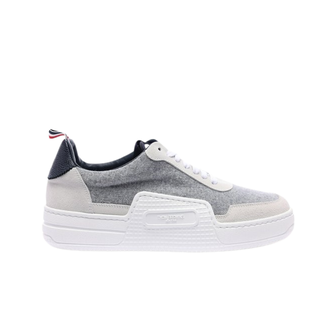MFD199A-02519-055 Thom Browne Basketball Low Top Sneakers Light Grey
