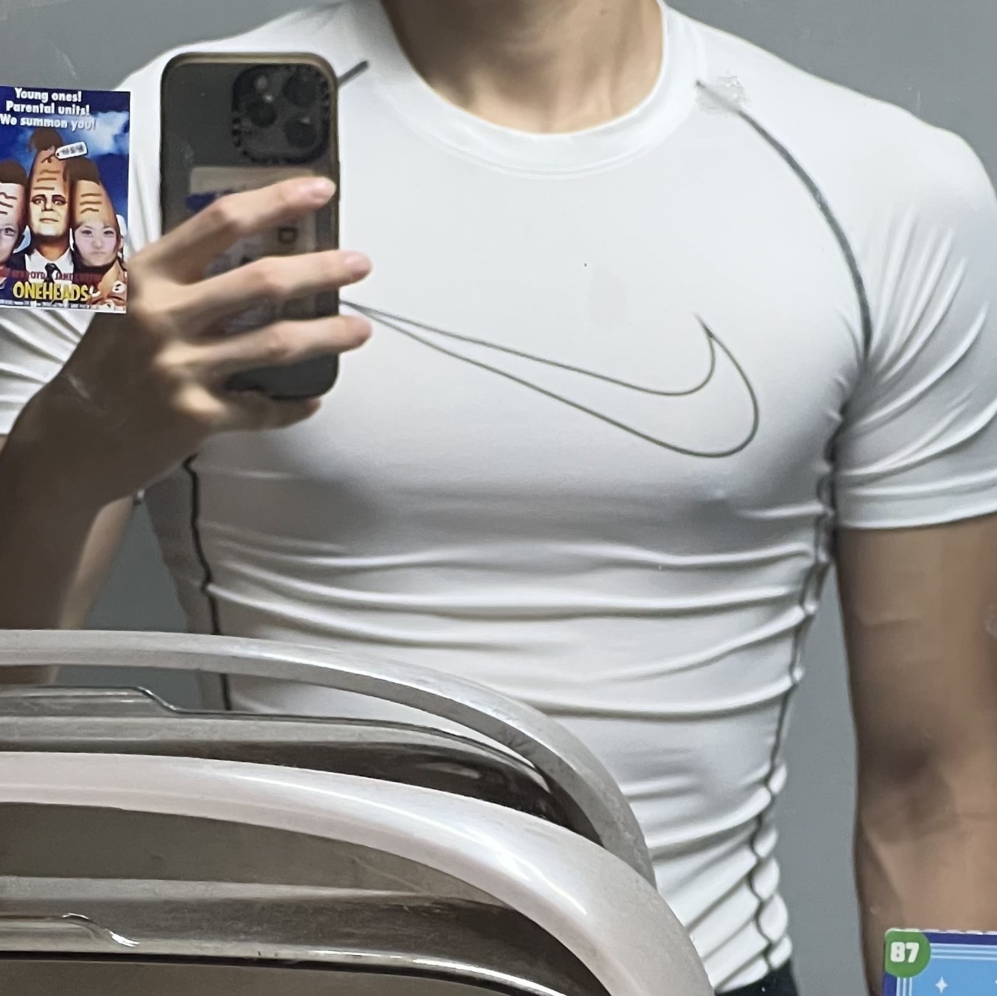 Nike Pro Dri-Fit Tight Fit Short Sleeve Top White - Asia 착용 스타일