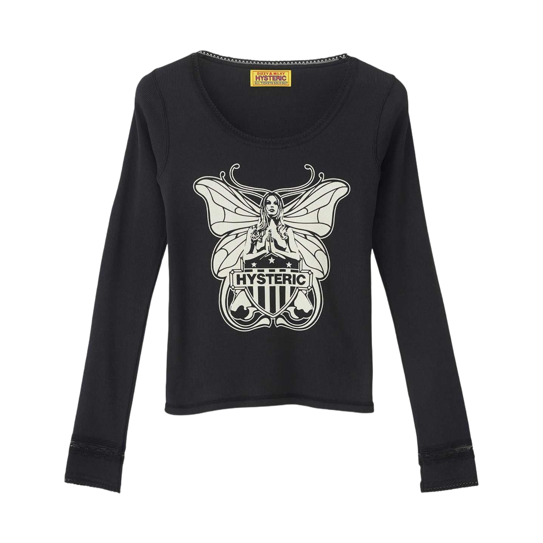 01253CL01 (W) Hysteric Glamour Levitated Girl Chibi T-Shirt Black