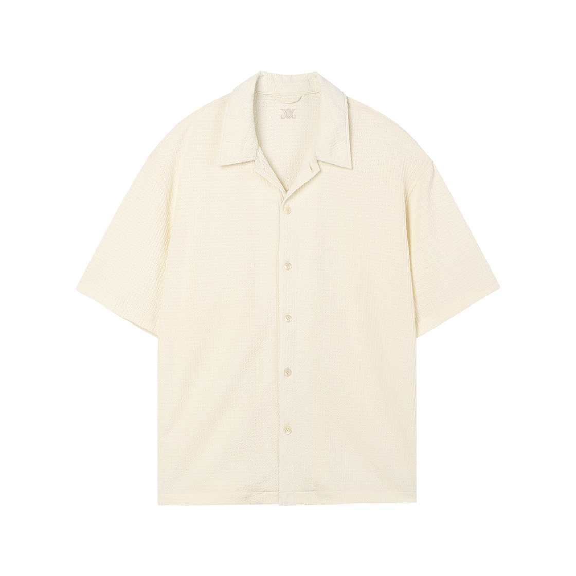 WH5B1S4010IVR WESLEY HYUSTON Breeze Open Collar Half Knit Shirt Ivory