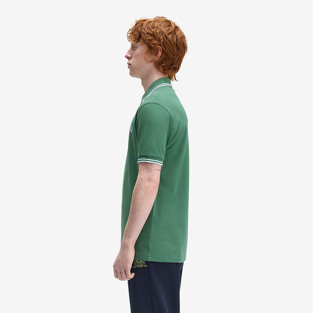 프레드페리 M3600 트윈 팁 프레드페리 셔츠 스포츠그린 트랙블루(Fred Perry M3600 Twin Tipped Fred Perry Shirt Sport Green Track Blue) - 3