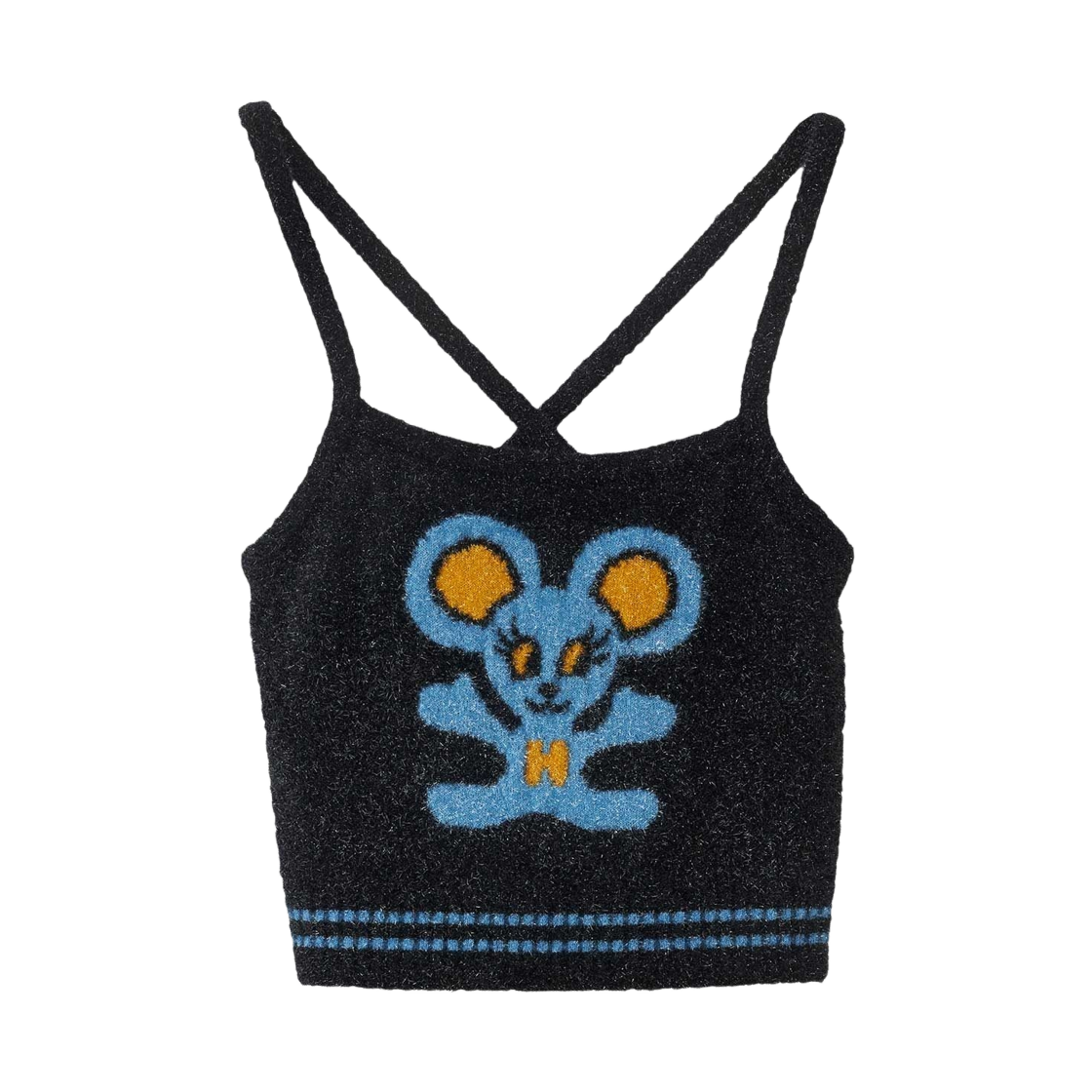 (W) 히스테릭 글래머 마우스 자카드 캐미솔 블랙((W) Hysteric Glamour Mouse Jacquard Camisole Black) - 1