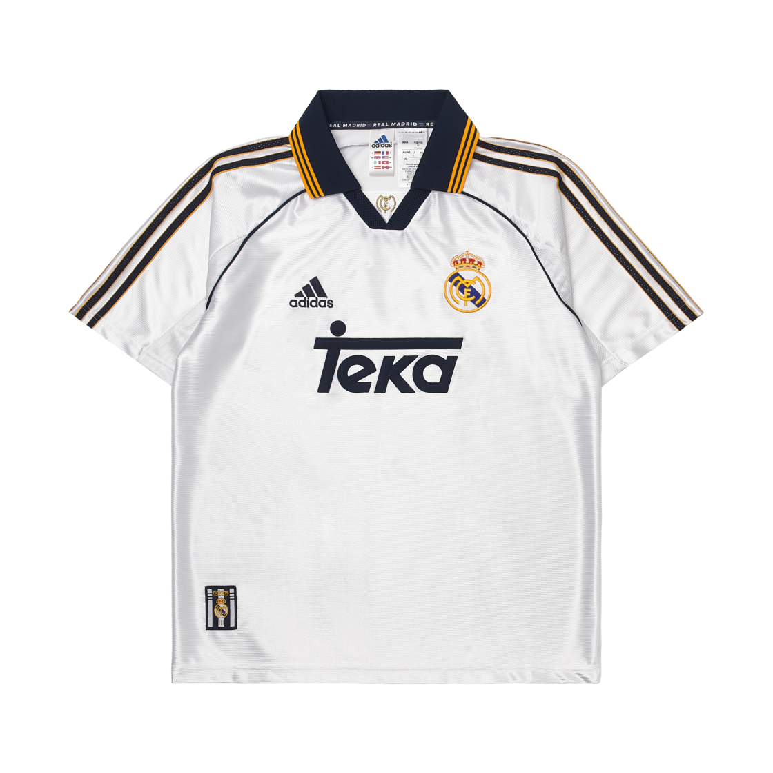 아디다스 레알 마드리드 99/00 홈 저지 화이트 - US 사이즈 (논 마킹 버전)(Adidas Real Madrid 99/00 Home Jersey White - US Sizing (Non Marking Ver.))