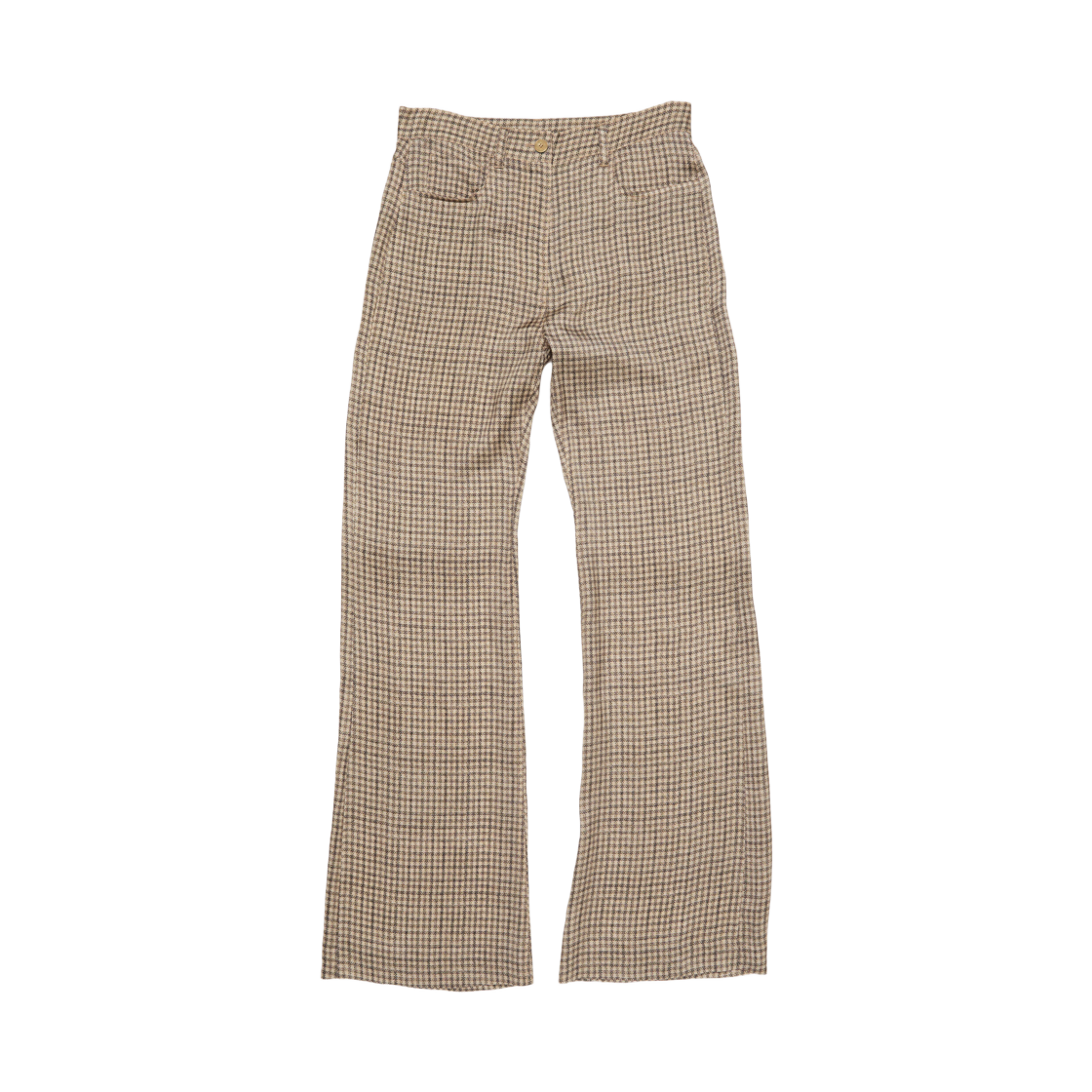 (W) 아크네 스튜디오 체크 테일러드 트라우저 베이지((W) Acne Studios Check Tailored Trousers Beige) - 1