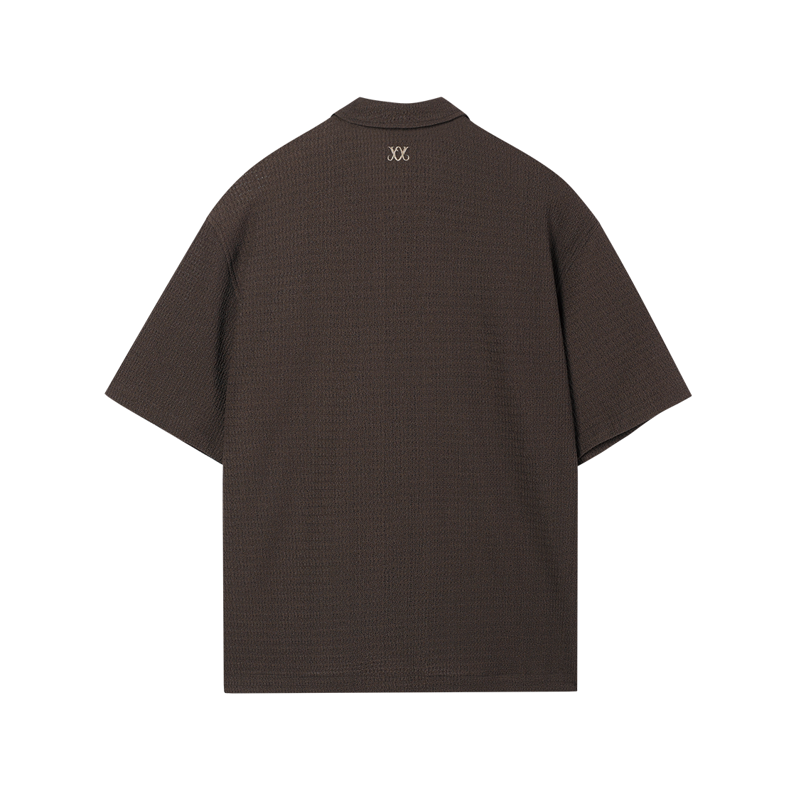 웨슬리휴스턴 브리즈 오픈카라 하프 니트 셔츠 브라운(WESLEY HYUSTON Breeze Open Collar Half Knit Shirt Dark Brown) - 2