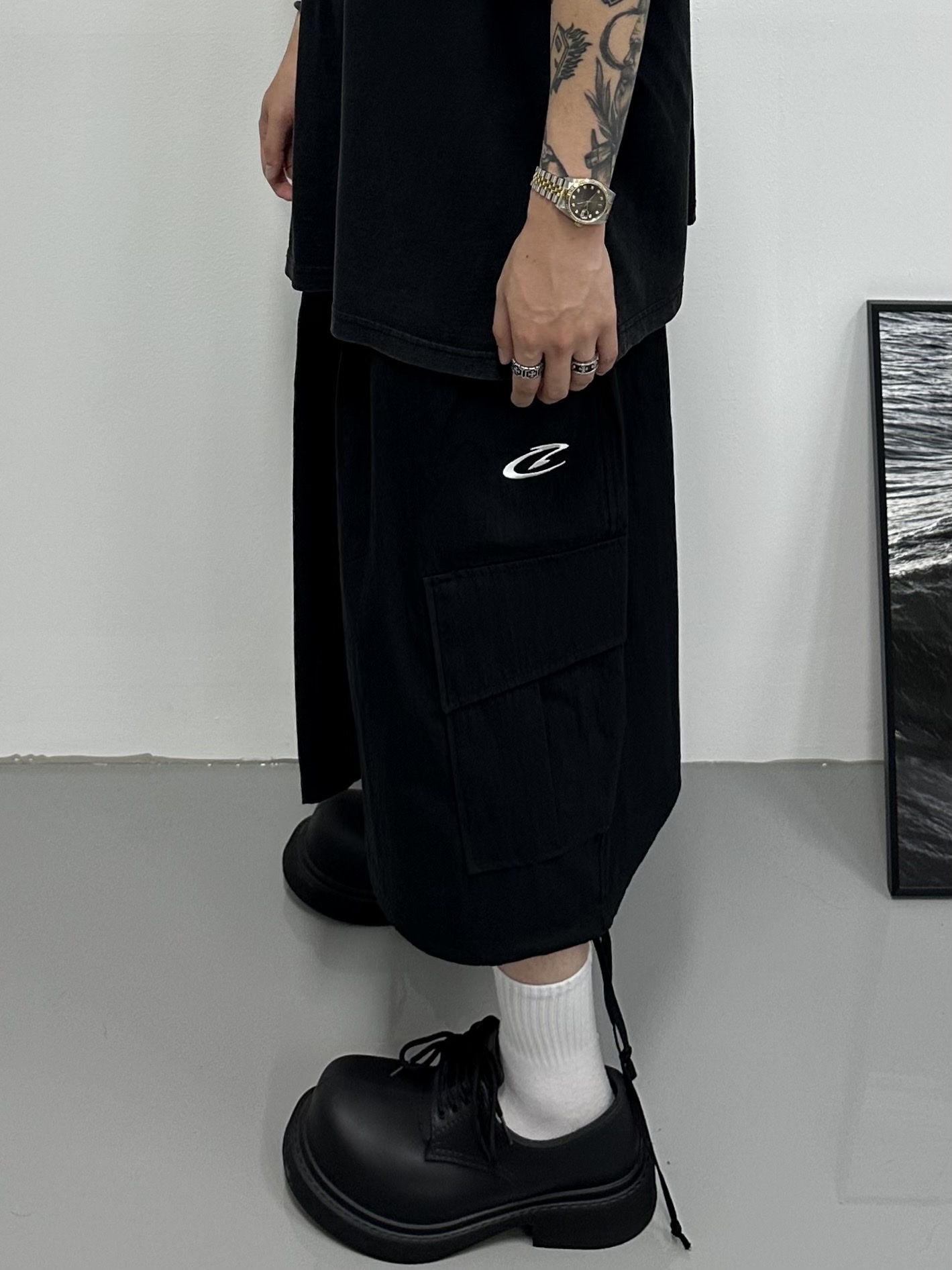 Balenciaga Steroid Derby Black 착용 스타일 - 3