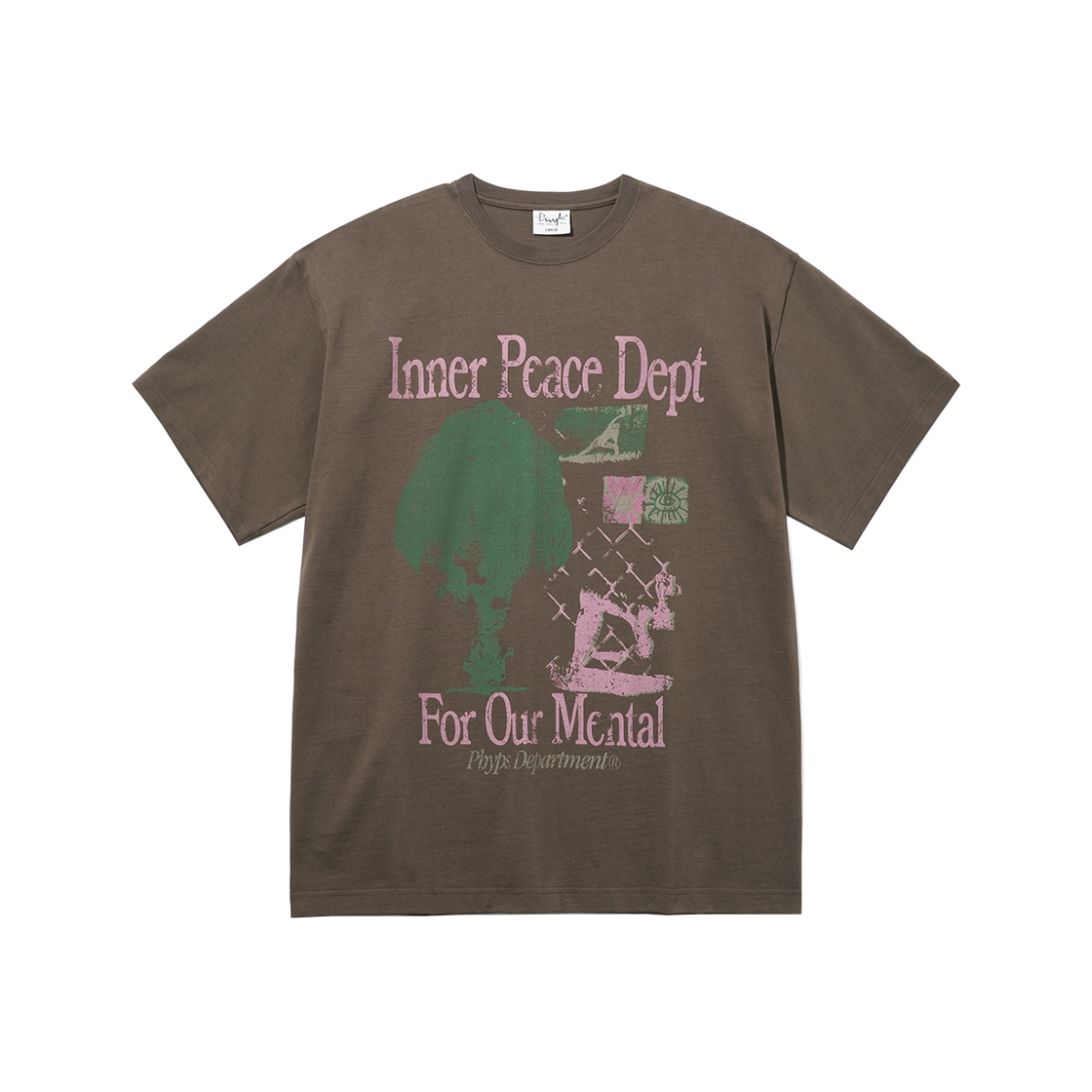 PFM1SS315ABR Phyps Dept Broccoli T-shirt Brown