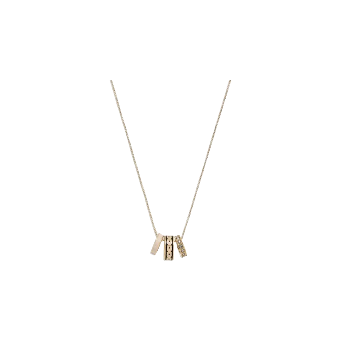 (W) 코치 브라스 에나멜 스와로브스키 크리스탈 네클리스 골드((W) Coach Brass Enamel Swarovski Crystal Necklace Gold)