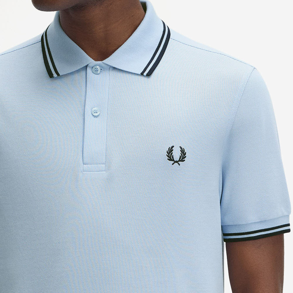 프레드페리 M3600 트윈 팁 프레드페리 셔츠 라이트스모크 네이비(Fred Perry M3600 Twin Tipped Fred Perry Shirt Light Smoke Navy) - 4