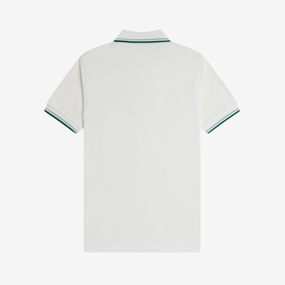 프레드페리 M3600 트윈 팁 프레드페리 셔츠 스노우화이트 트랙블루 스포츠그린(Fred Perry M3600 Twin Tipped Fred Perry Shirt Snow White Track Blue Sport Green) - 6