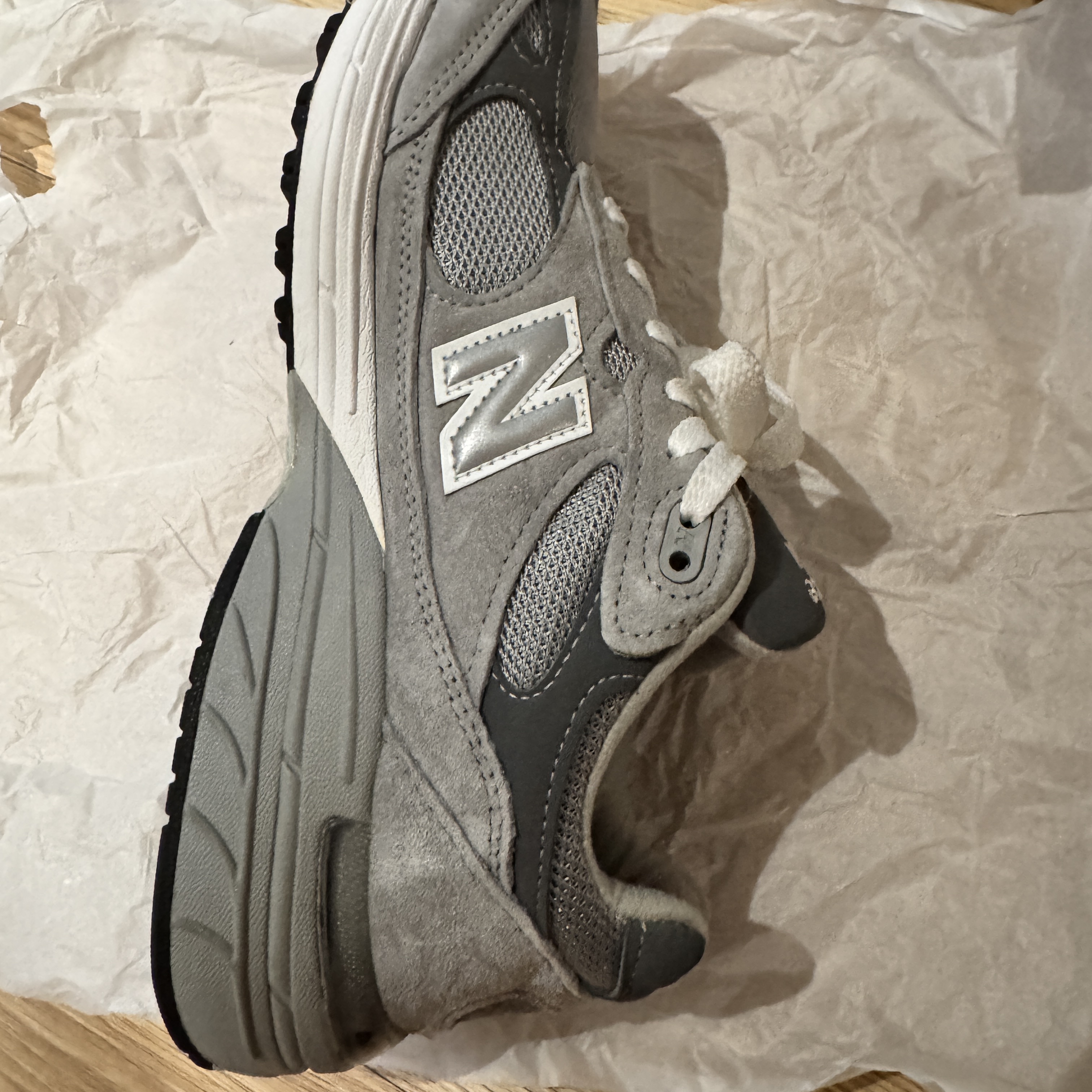 New Balance 993 Made in USA Grey - D Standard 착용 스타일 - 2