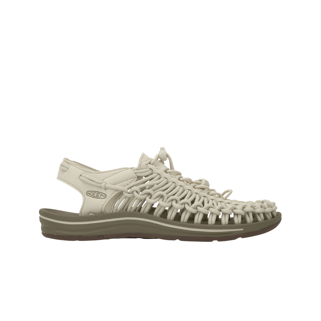 1018698 (W) Keen Uneek Sandals White Cap Cornstalk - 대표 이미지 #1