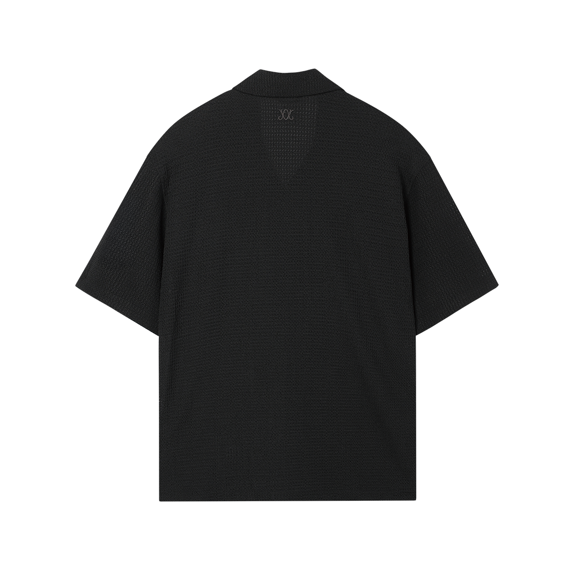 웨슬리휴스턴 브리즈 오픈카라 하프 니트 셔츠 블랙(WESLEY HYUSTON Breeze Open Collar Half Knit Shirt Black) - 2