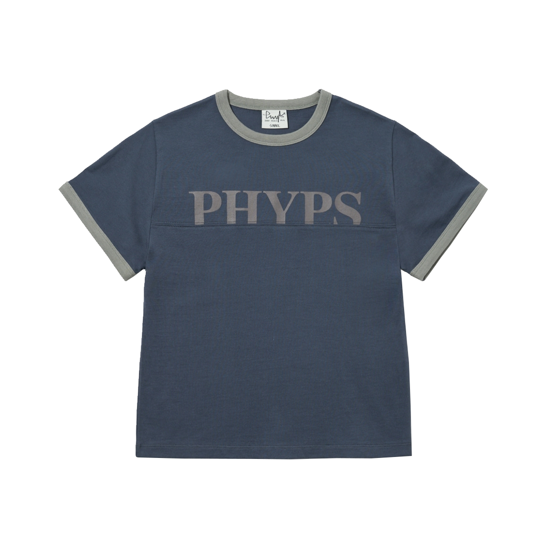 피지컬 디파트먼트 우먼즈 절개 크롭 반팔티셔츠 빈티지 네이비(Phyps Dept Women's Cut Out Crop T-Shirt Vintage Navy) - 1