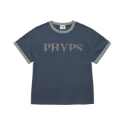 Phyps Dept Women's Cut Out Crop T-Shirt Vintage Navy