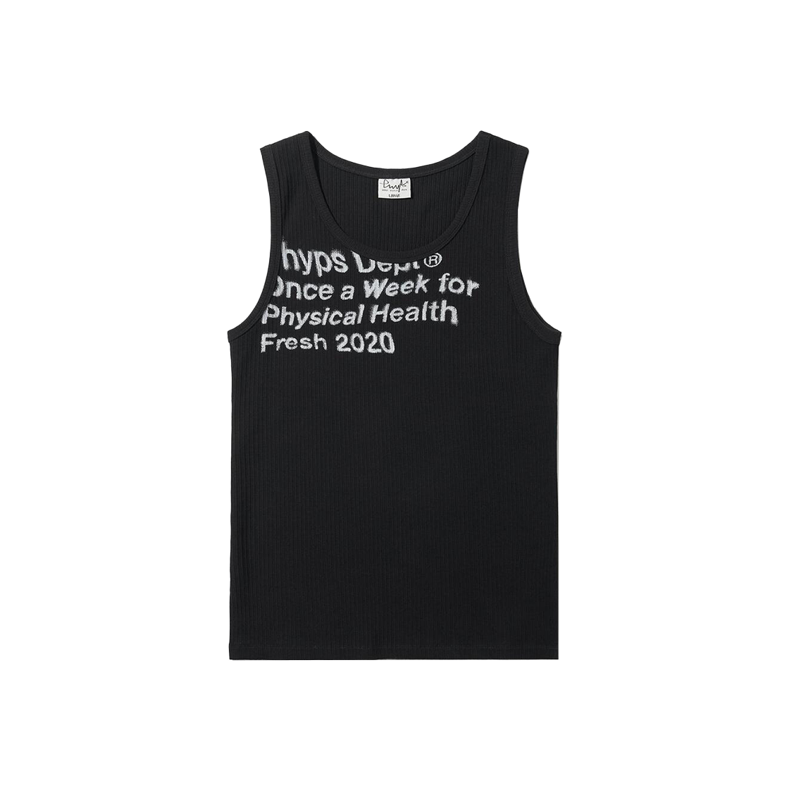 피지컬 디파트먼트 오버 타이포 스프레이 슬리브리스 블랙