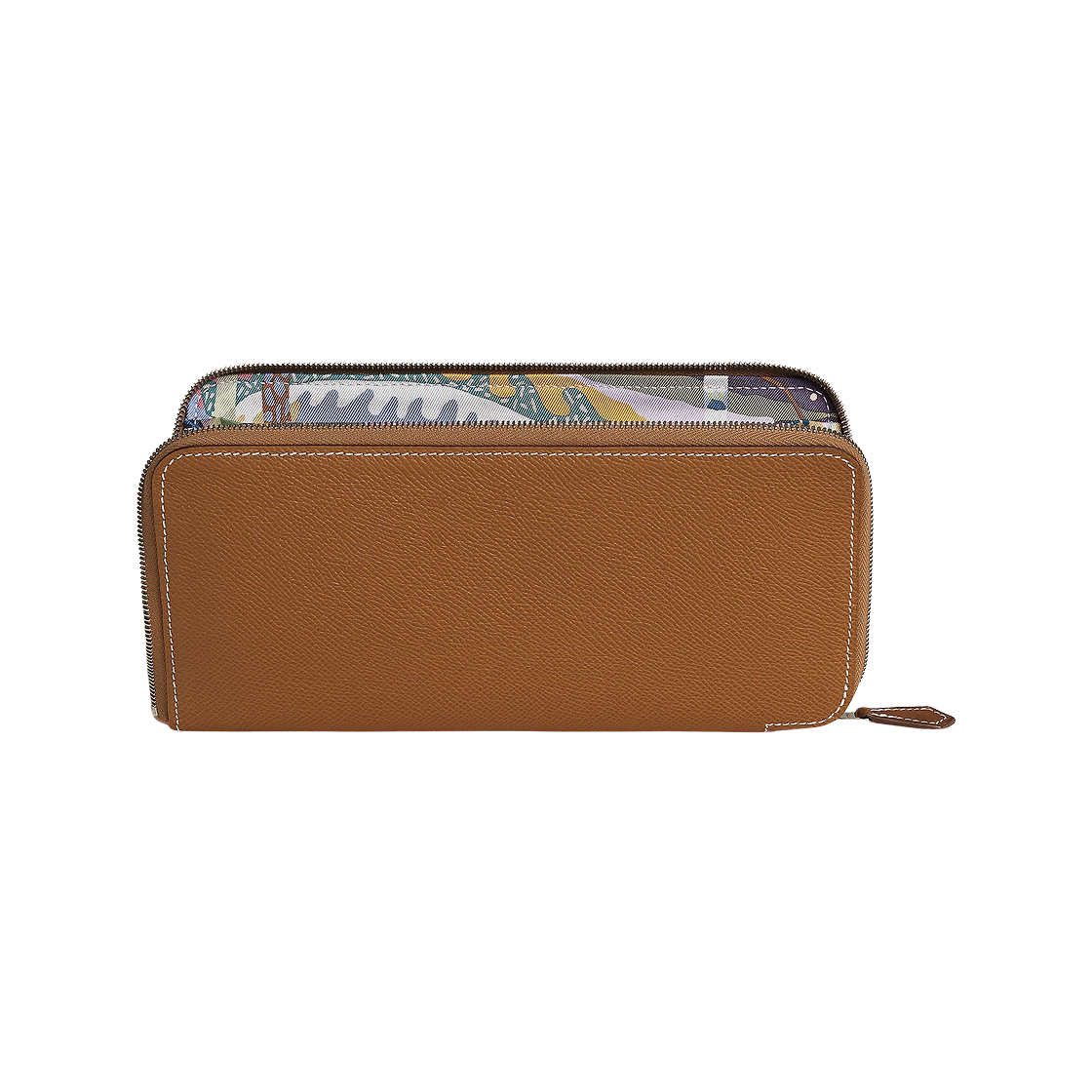 H084387CKAD Hermes Silk'In Classique Long Wallet Epsom Barenia Calfskin & Gold Cassis Vert Fizz