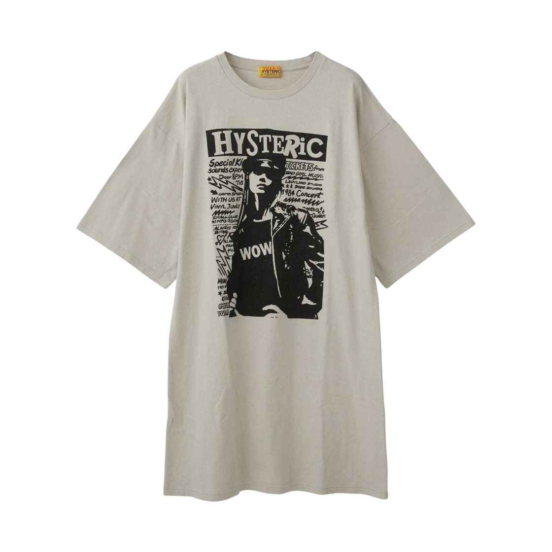 (W) 히스테릭 글래머 와우 걸 원피스 그레이((W) Hysteric Glamour Wow Girl One Piece Gray) - 1