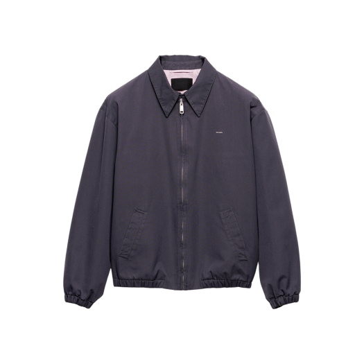 SGC885-1715-F04OR Prada Cotton Jacket Smoky Gray Alabaster Pink