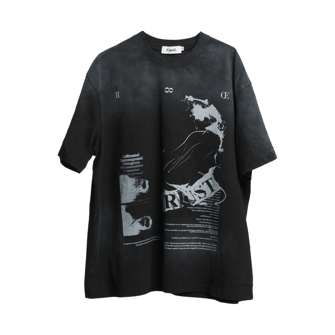 코드 언더그라운드 매니페스트 워시드 티 블랙(Cord Underground Manifest Washed T-Shirt Black)