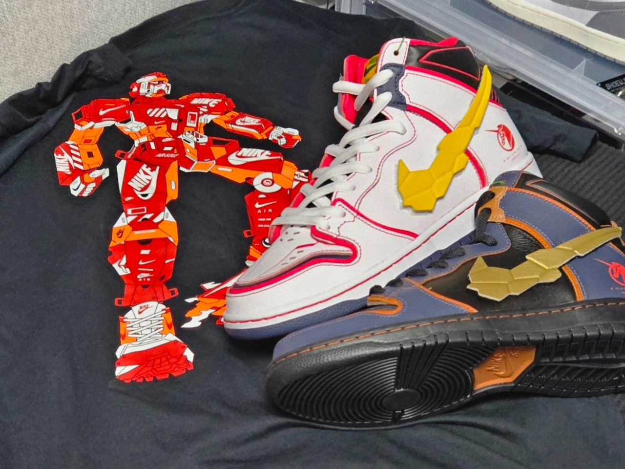 Nike x Gundam SB Dunk High Pro QS Unicorn Banshee, Nike x Gundam SB Dunk High Pro QS Unicorn RX-0 착용 스타일 - 2
