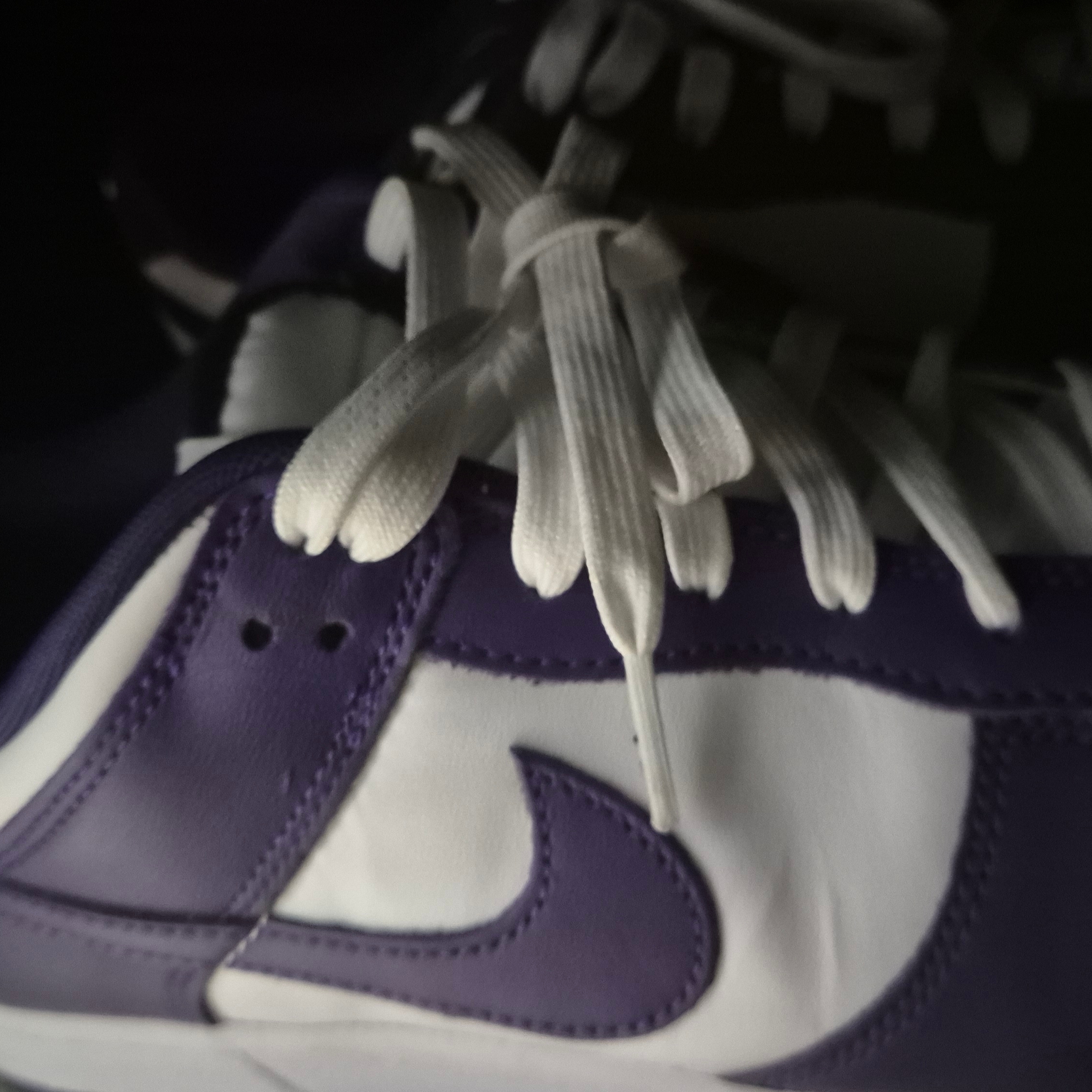 Nike Dunk Low Retro Championship Court Purple 착용 스타일