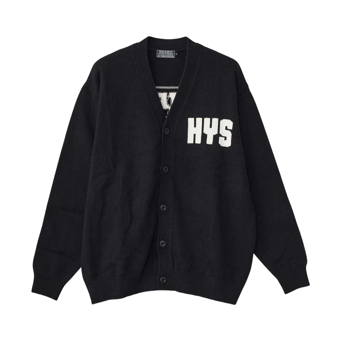 히스테릭 글래머 배드 애스 마마 니트 가디건 블랙(Hysteric Glamour Bad Ass Mama Knitted Cardigan Black) - 2