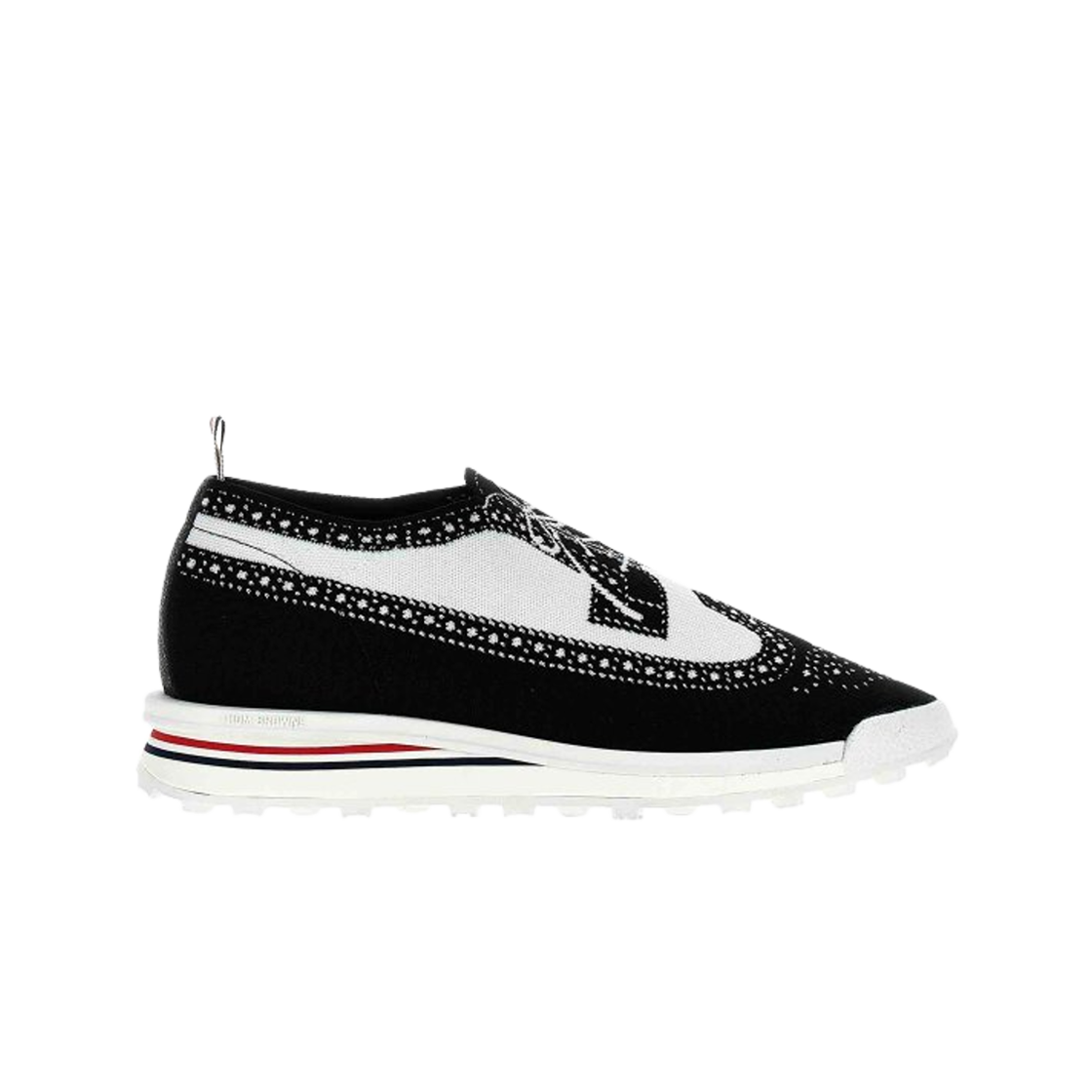 MFD262A-E0648-980 Thom Browne Longwing Brogue Sneakers Black White