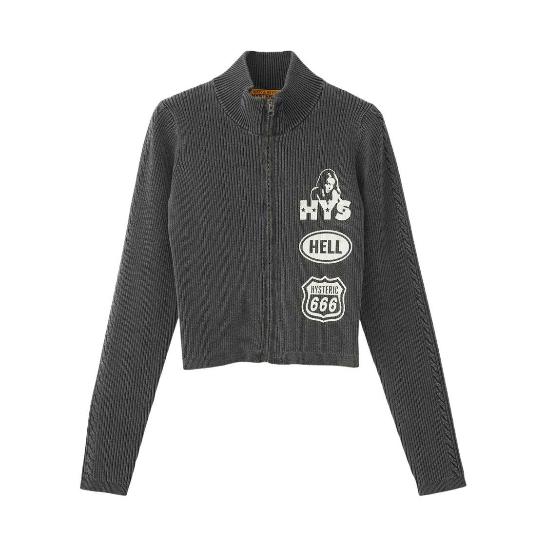 01253NJ02 (W) Hysteric Glamour The New HYS Short Jersey Black