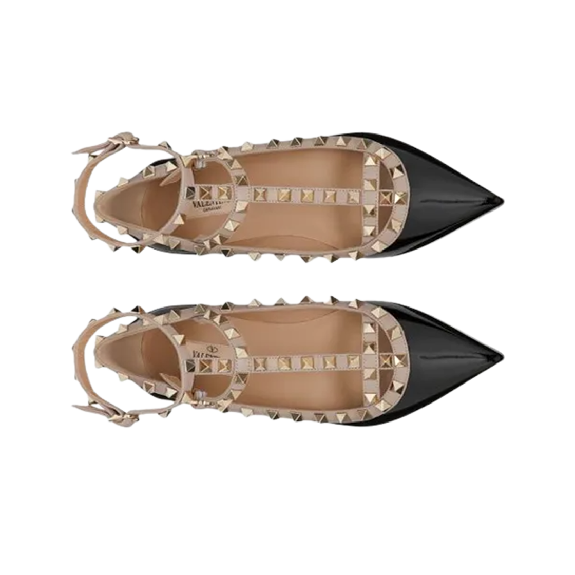 (W) 발렌티노 캐주얼 싱글 플랫 슈즈 블랙 뿌드르((W) Valentino Casual Single Flat Shoes Black Poudre) - 2
