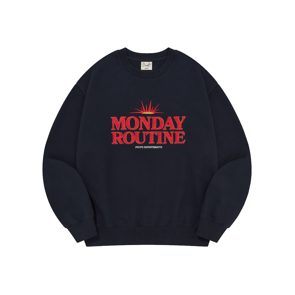 PES1CR301ANA Phyps Dept Monday Routine Stitch Sweat Shirt Navy