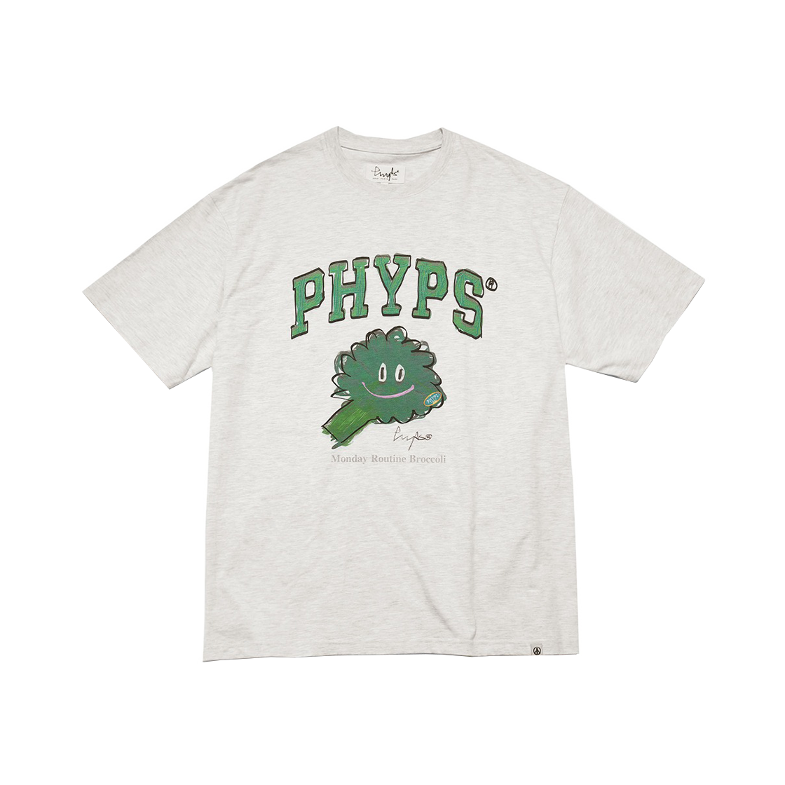 PEM1SS307AOT Phyps Dept Monday Routine Broccoli T-Shirt White