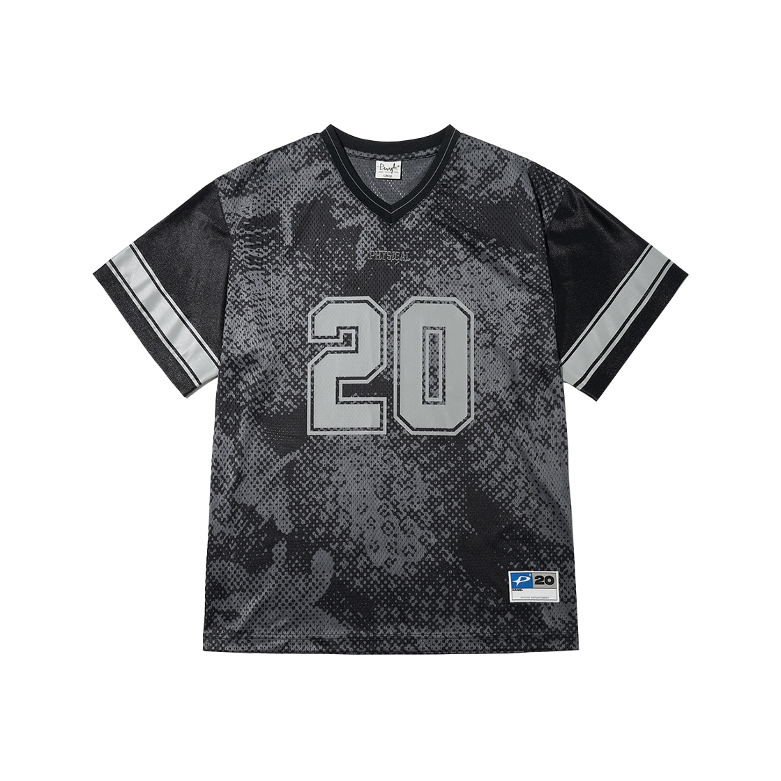 PFM1SS305ABK Phyps Dept Strawberry Sporty Print Mesh Short Sleeve Black