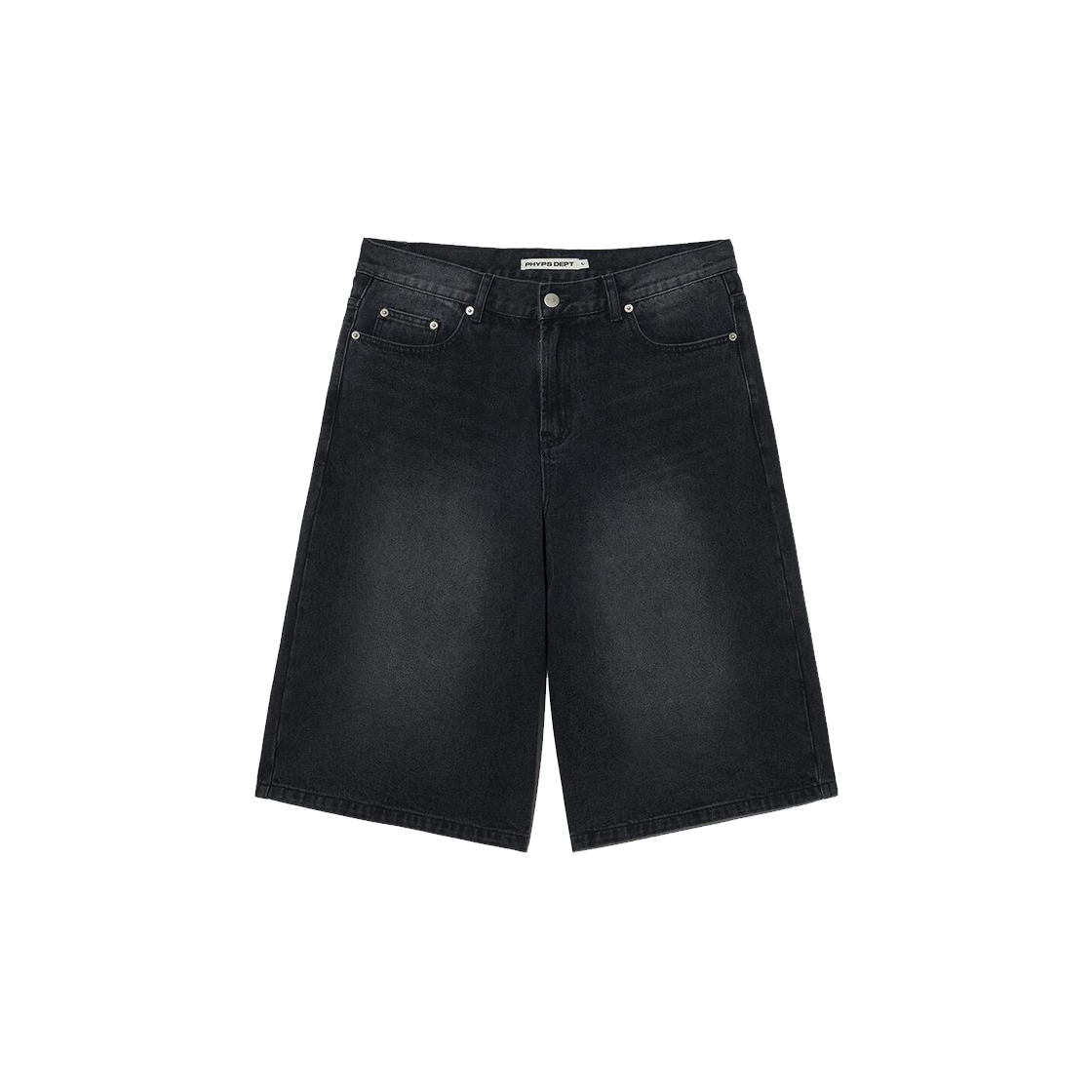 PFM1DP302ABK Phyps Dept Washed Bermuda Denim Shorts Black