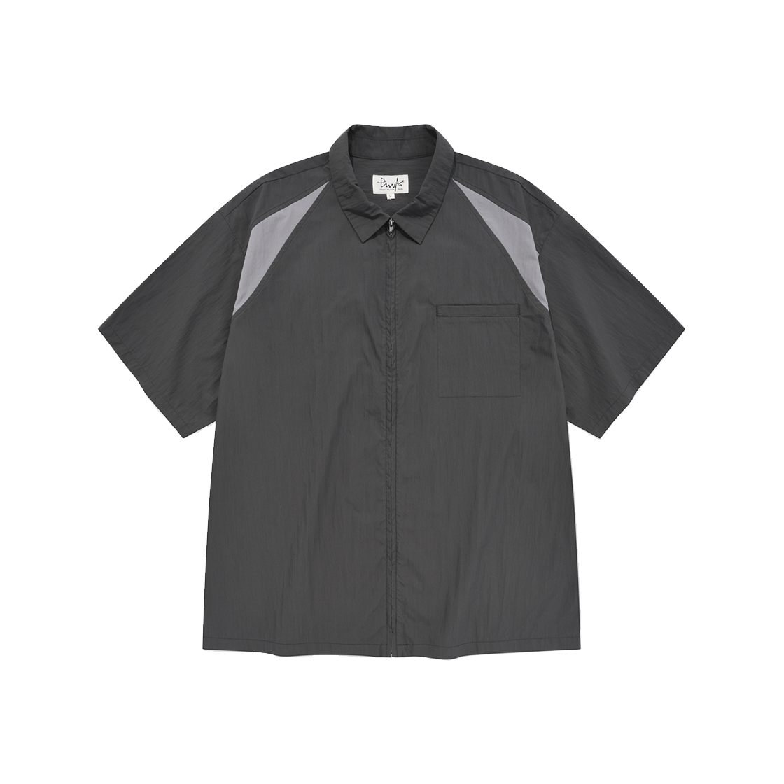 PEM1SH398ACH Phyps Dept P-ACTIVE Zip-up Short Sleeve Charcoal