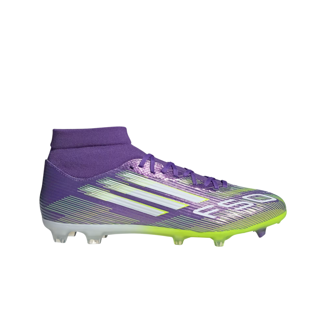 아디다스 F50 리그 미드컷 FG MG 퍼플 러쉬 클라우드 화이트(Adidas F50 League Mid Cut FG MG Purple Rush Cloud White) - 1