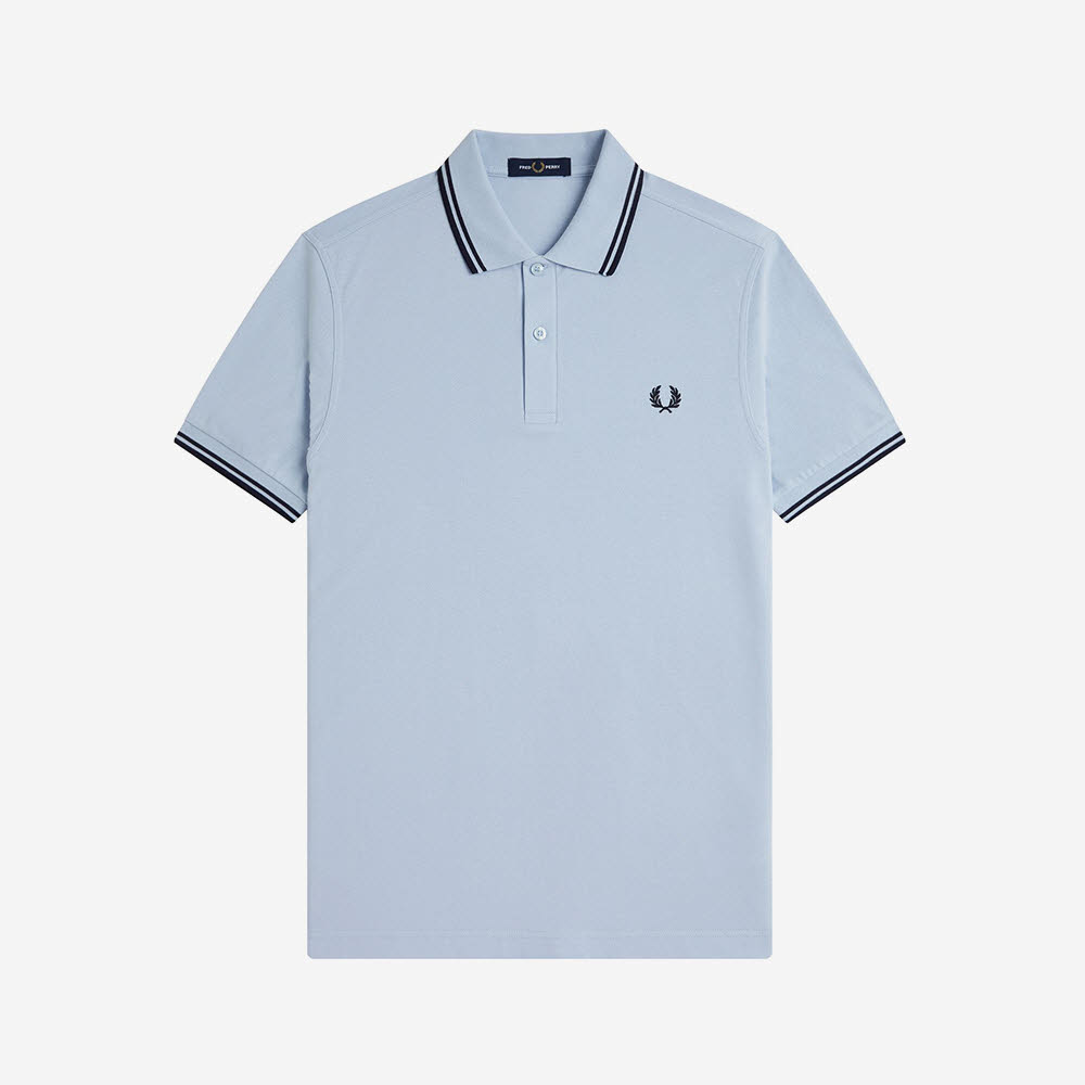 프레드페리 M3600 트윈 팁 프레드페리 셔츠 라이트스모크 네이비(Fred Perry M3600 Twin Tipped Fred Perry Shirt Light Smoke Navy) - 5