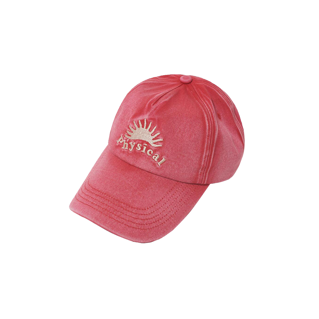 PFX2CA317ARD Phyps Dept Sunset Washed Trucker Cap Red