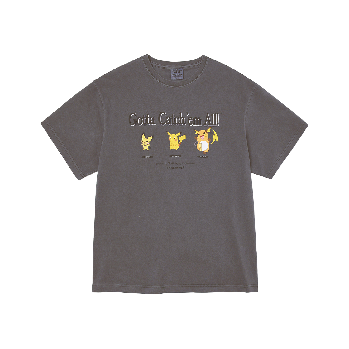 PFM1SS305CCH Phyps Dept Poketmonster Evolution Short Sleeve Charcoal