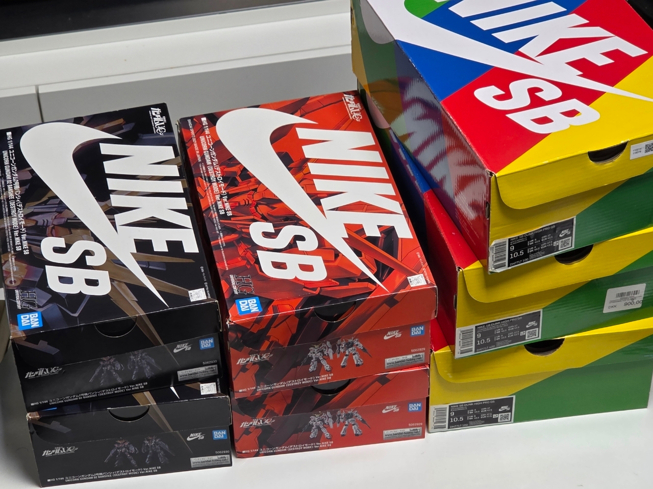Nike x Gundam SB Dunk High Pro QS Unicorn Banshee, Nike x Gundam SB Dunk High Pro QS Unicorn RX-0 착용 스타일 - 5