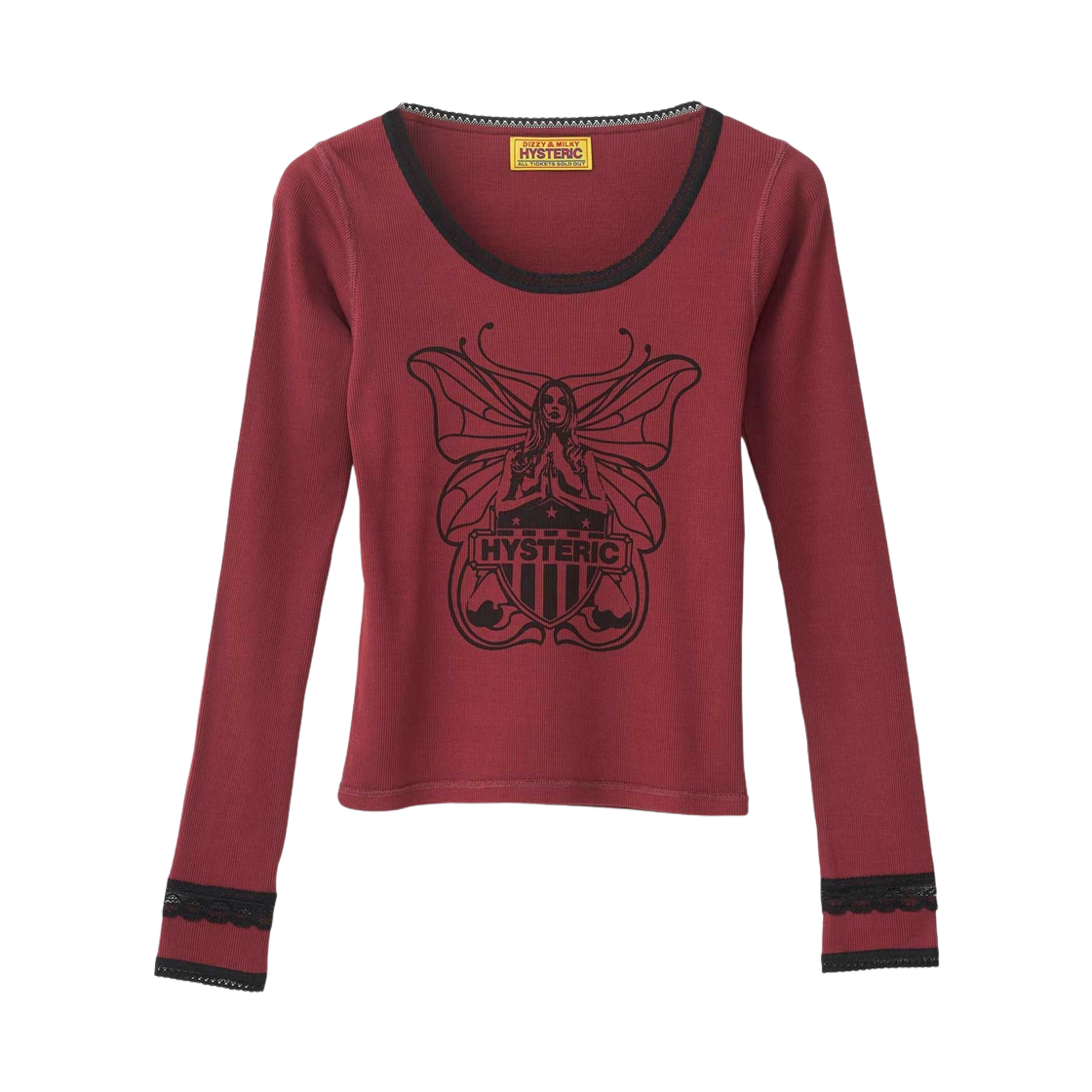 01253CL01 (W) Hysteric Glamour Levitated Girl Chibi T-Shirt Red