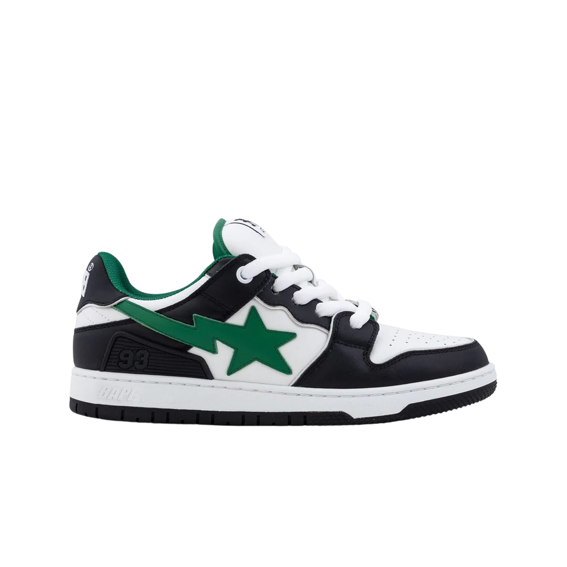 (W) 베이프 SK8 스타 볼드 #1 블랙((W) BAPE SK8 Sta Bold #1 Black) - 1