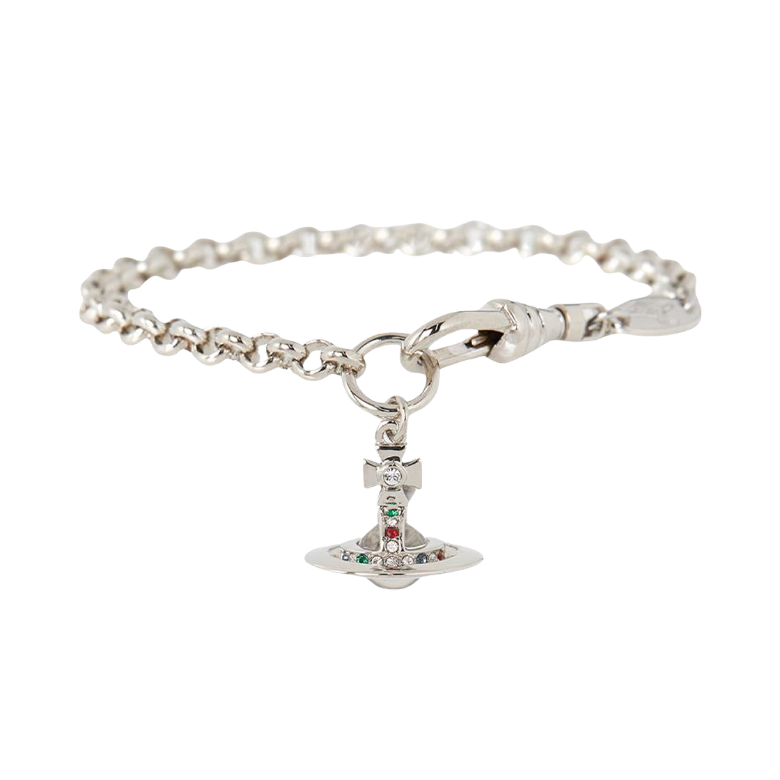 61020057-P019 (W) Vivienne Westwood New Petite Orb Chain Bracelet Silver